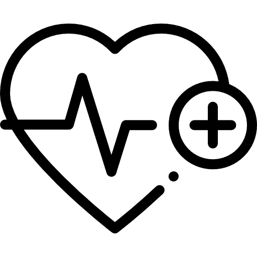 Heart with heartbeat icon