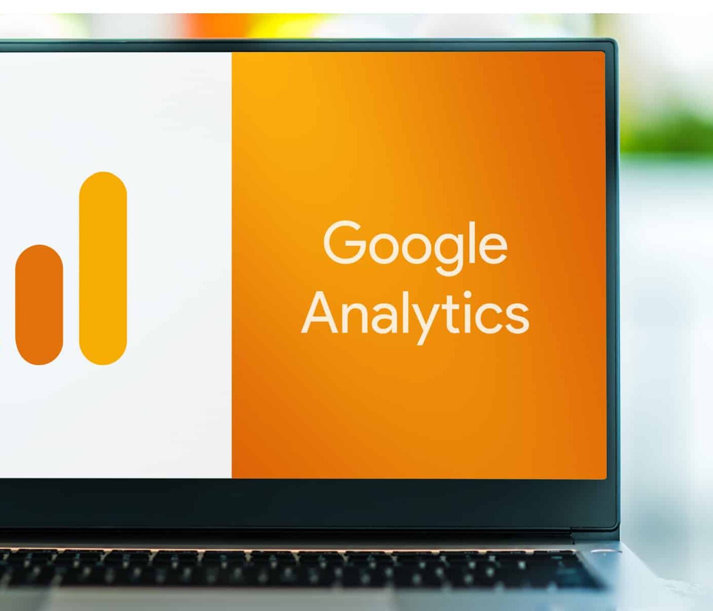 Google Analytics app open on laptop